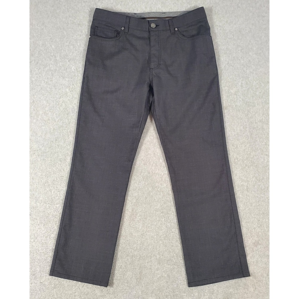 Ermenegildo Zegna Wool Pants Trousers Mens 34X28 Gray 5 Pocket Straight Leg